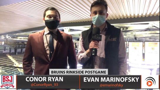 Video: Conor Ryan reacts to Bruins' Game 1 win over Islanders taken at TD Garden (Bruins)